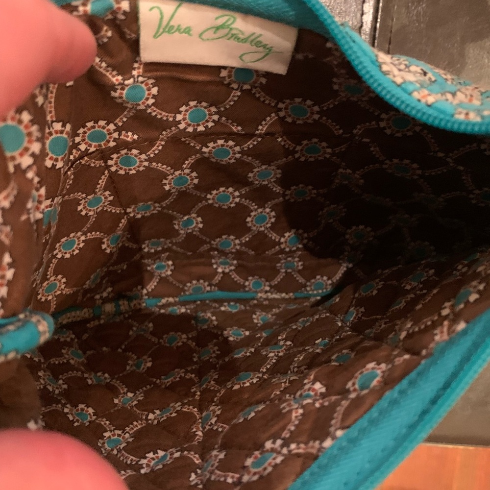 🩷VERA BRADLEY🩷MAGGIE TOTALLY TURQUOISE VINTAGE SHOULDER BAG🩷 - Picture 4 of 6